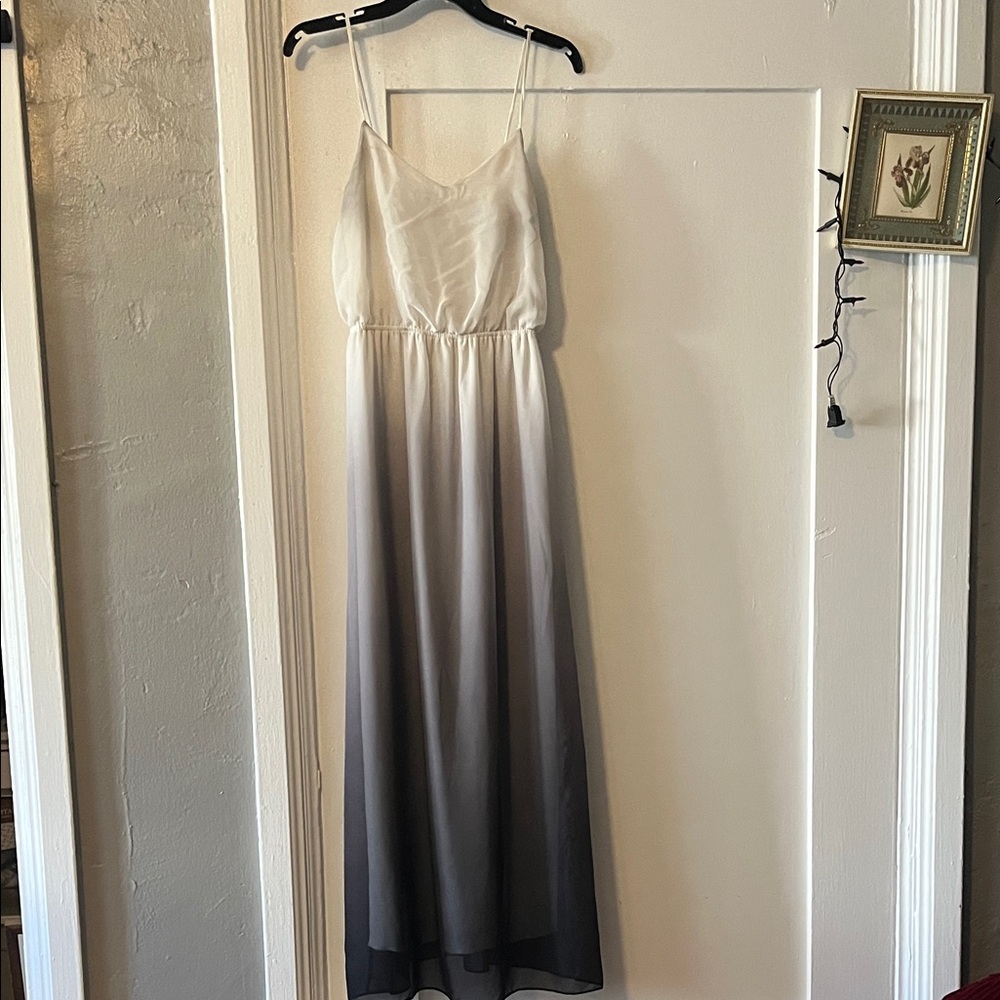Soprano Ombre Maxi Dress in Cream and Black